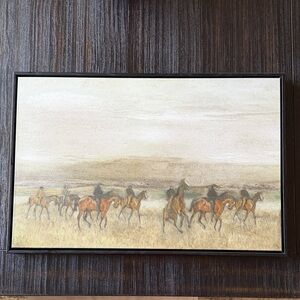 Framed Horse Art 24x16